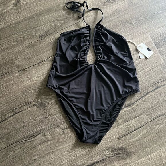 Good American Leilani Halter Neck One-Piece Swimsuit size 7 - Picture 3 of 7